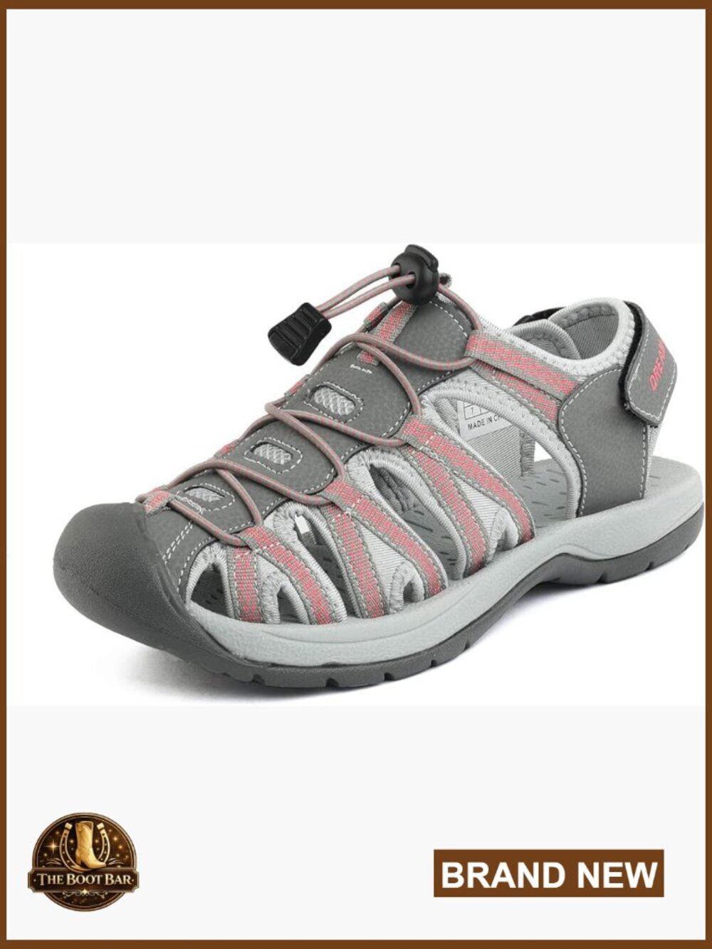 Women's Closed Toe Fisherman Sandals Hook and Loop Strap
